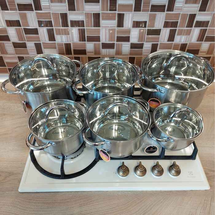 Set vase din inox 12 piese Edenberg EB-4000 [8]