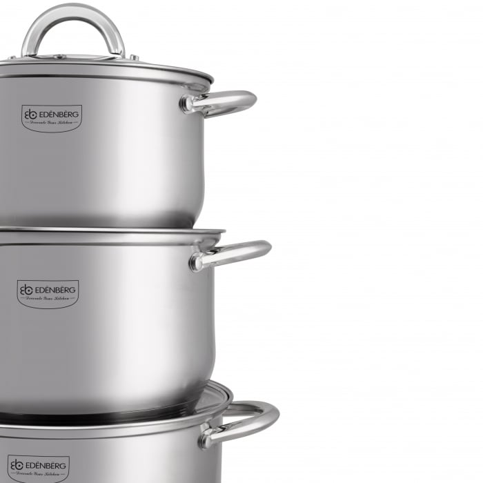 Set vase din inox 12 piese Edenberg EB-4000 [6]