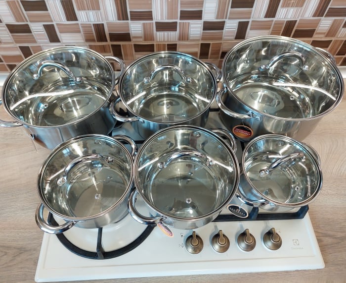 Set vase din inox 12 piese Edenberg EB-4000 [9]