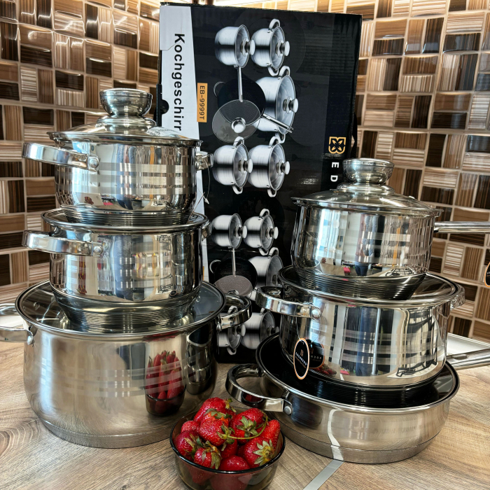 Set vase din inox 12 piese Edenberg EB-9999 [6]