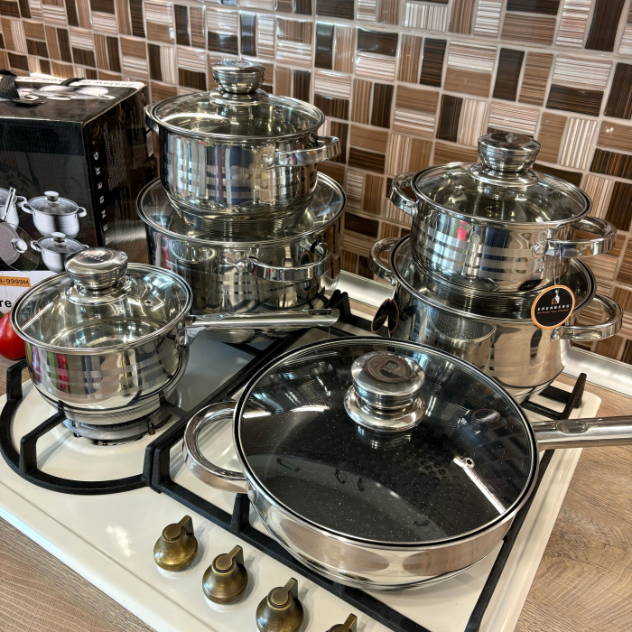 Set vase din inox 12 piese Edenberg EB-9999 [5]