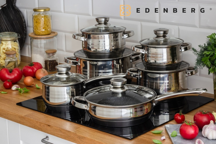 Set vase din inox 12 piese Edenberg EB-9999 [3]