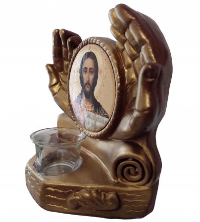 Candela ceramica Iisus Hristos CDL0102-IHM maro [2]