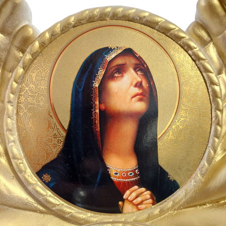Produse de cult religios - Candela ceramica Maica Domnului CDL0101-MDG aurie