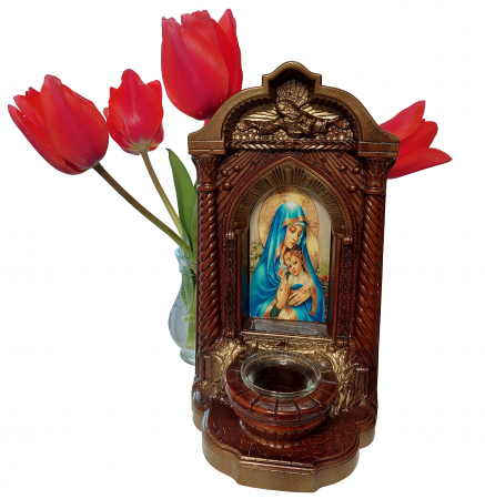 Candela ceramica Maica Domnului CDL0110-MDS maro [3]