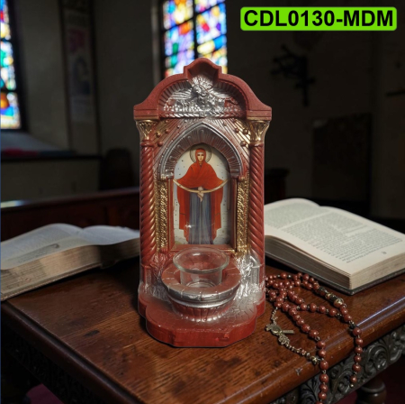 Pentru casă - Candela ceramica Maica Domnului CDL0130-MDM maro