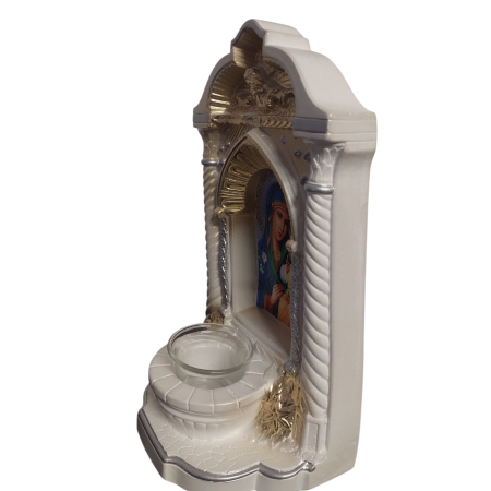 Candela ceramica Maica Domnului CDL0131-MDA alba [4]