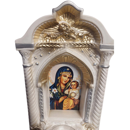 Candela ceramica Maica Domnului CDL0132-MDA alba [2]