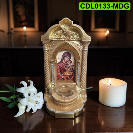 Pentru casă - Candela ceramica Maica Domnului CDL0133-MDG aurie