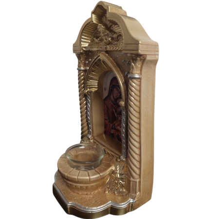 Candela ceramica Maica Domnului CDL0133-MDG aurie [3]