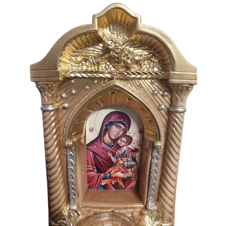 Candela ceramica Maica Domnului CDL0133-MDG aurie [4]