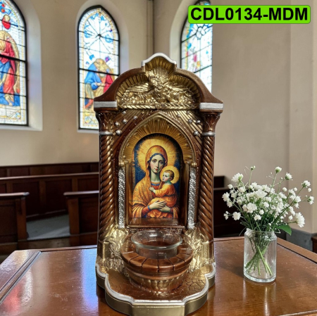 Pentru casă - Candela ceramica Maica Domnului CDL0134-MDM maro