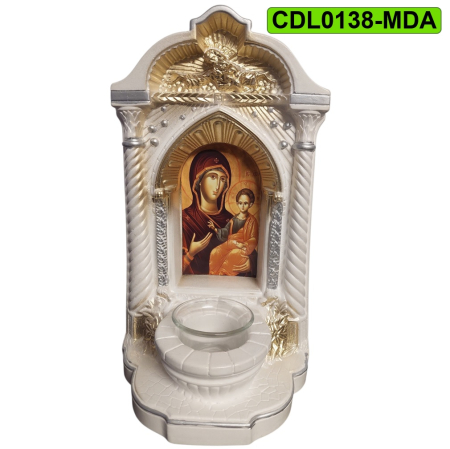 Pentru casă - Candela ceramica Maica Domnului CDL0138-MDA alba
