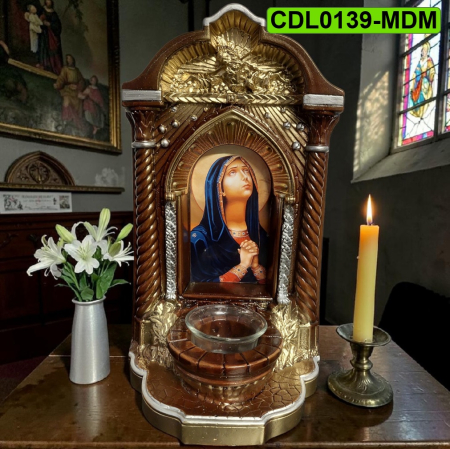 Pentru casă - Candela ceramica Maica Domnului CDL0139-MDM maro