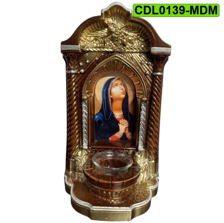 Pentru casă - Candela ceramica Maica Domnului CDL0139-MDM maro