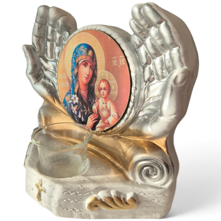 Candela ceramica Maica Domnului CDL0209-MDA alba [3]