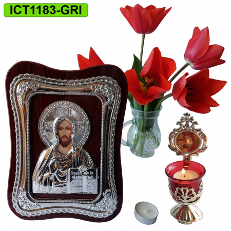 Icoana Iisus Hristos ICT1183-GRI argintie [3]