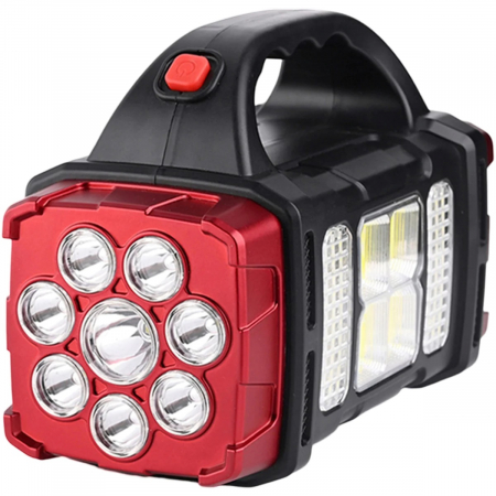 Articole camping și drumeții - Lanterna LED reincarcabila solar HL-1678R rosie