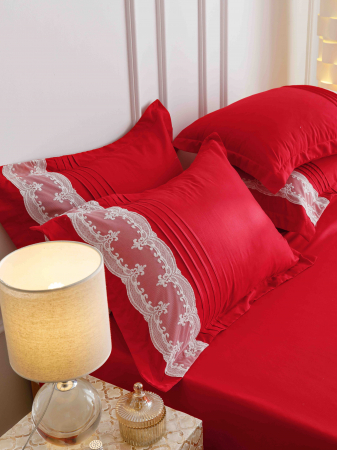Lenjerie bumbac cu broderie, pat dublu, 6 piese, LJP0917-2C6 [4]