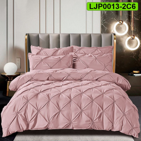 Lenjerii speciale - Lenjerie bumbac cu pliuri, pat dublu, 6 piese, LJP0013-2C6