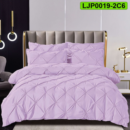 Lenjerii speciale - Lenjerie bumbac cu pliuri, pat dublu, 6 piese, LJP0019-2C6