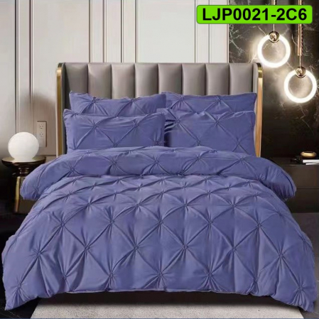 Lenjerii speciale - Lenjerie bumbac cu pliuri, pat dublu, 6 piese, LJP0021-2C6