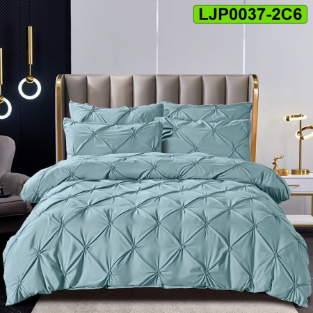 Lenjerii speciale - Lenjerie bumbac cu pliuri, pat dublu, 6 piese, LJP0037-2C6