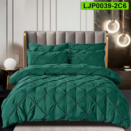 Lenjerii speciale - Lenjerie bumbac cu pliuri, pat dublu, 6 piese, LJP0039-2C6