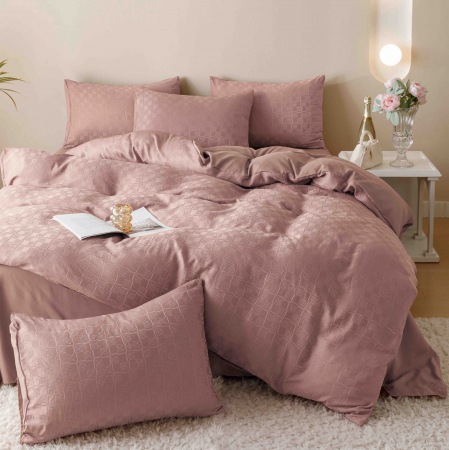 Lenjerii speciale - Lenjerie bumbac Jacquard, pat dublu, 6 piese, LJX0011-2C6