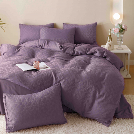 Lenjerii speciale - Lenjerie bumbac Jacquard, pat dublu, 6 piese, LJX0015-2C6