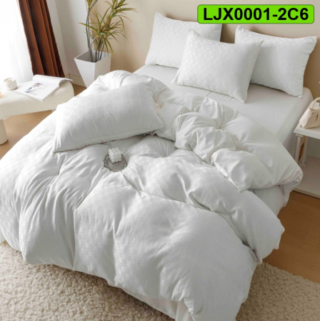 Lenjerii speciale - Lenjerie bumbac Jacquard, pat dublu, 6 piese, LJX0001-2C6
