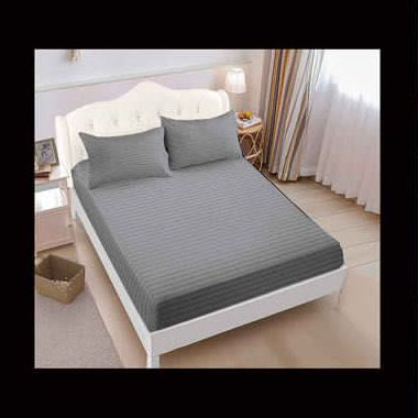 Lenjerii Damasc - Lenjerie Damasc pentru pat dublu, 4 piese, cearsaf cu elastic, LJD0222-2E4