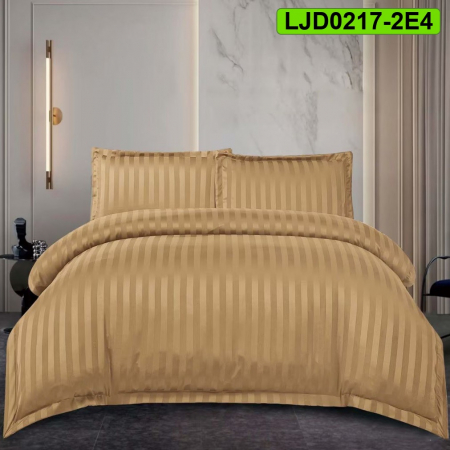 Lenjerii Damasc - Lenjerie Damasc pentru pat dublu, 4 piese, cearsaf cu elastic, LJD0217-2E4