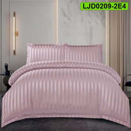 Lenjerii Damasc - Lenjerie Damasc pentru pat dublu, 4 piese, cearsaf cu elastic, LJD0209-2E4