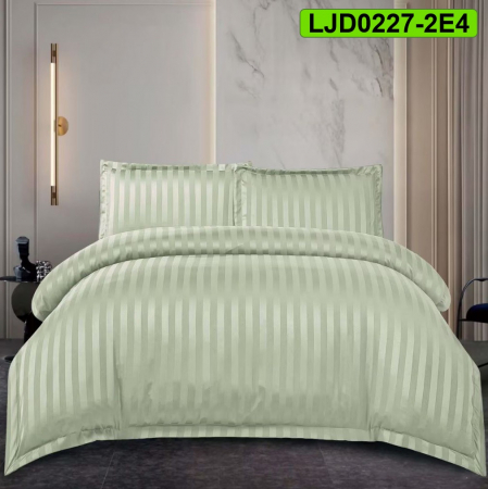 Lenjerii Damasc - Lenjerie Damasc pentru pat dublu, 4 piese, cearsaf cu elastic, LJD0227-2E4