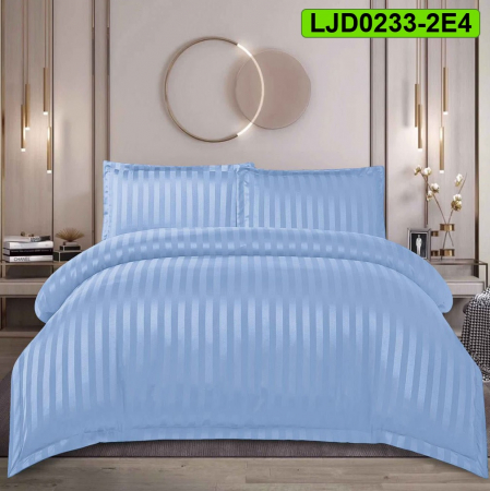 Lenjerii Damasc - Lenjerie Damasc pentru pat dublu, 4 piese, cearsaf cu elastic, LJD0233-2E4