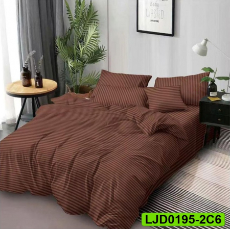 Lenjerii Damasc - Lenjerie Damasc pentru pat dublu, 6 piese, LJD0195-2C6