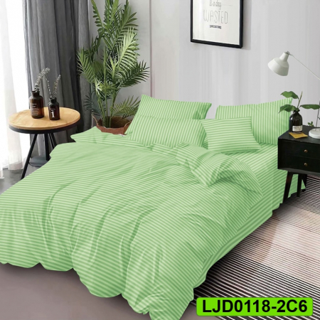 Lenjerii Damasc - Lenjerie Damasc pentru pat dublu, 6 piese, LJD0118-2C6