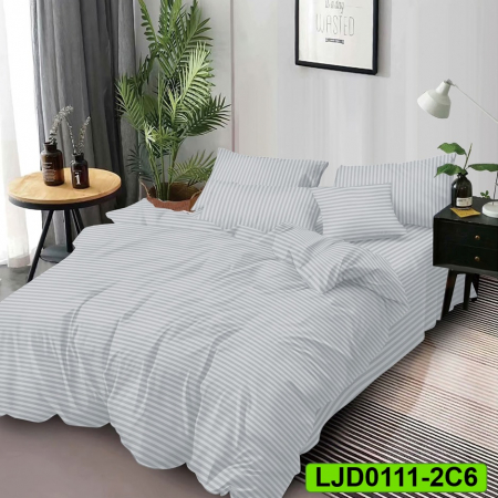 Lenjerii Damasc - Lenjerie Damasc pentru pat dublu, 6 piese, LJD0111-2C6