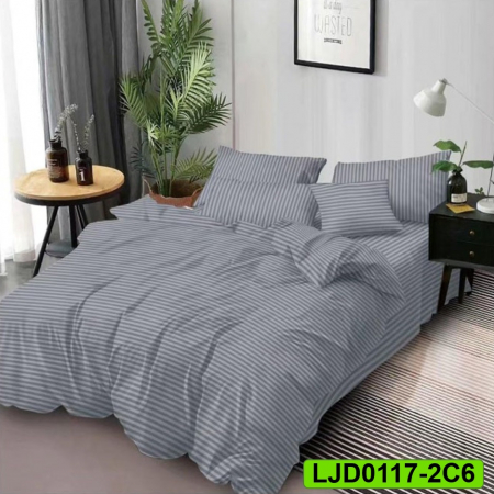 Lenjerii Damasc - Lenjerie Damasc pentru pat dublu, 6 piese, LJD0117-2C6