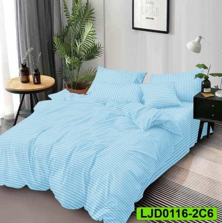 Lenjerii Damasc - Lenjerie Damasc pentru pat dublu, 6 piese, LJD0116-2C6