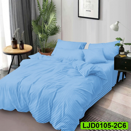 Lenjerii Damasc - Lenjerie Damasc pentru pat dublu, 6 piese, LJD0105-2C6
