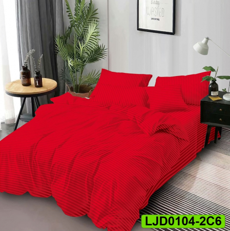 Lenjerii Damasc - Lenjerie Damasc pentru pat dublu, 6 piese, LJD0104-2C6