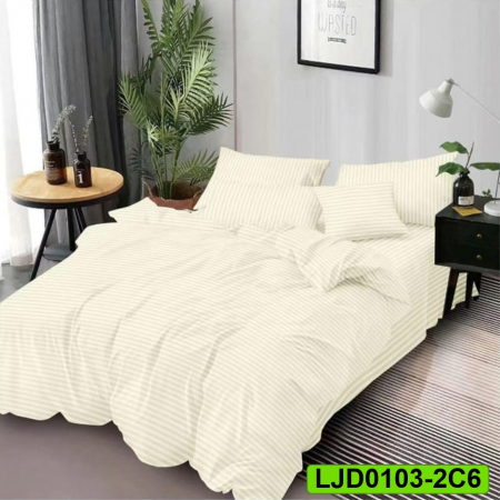 Lenjerii Damasc - Lenjerie Damasc pentru pat dublu, 6 piese, LJD0103-2C6
