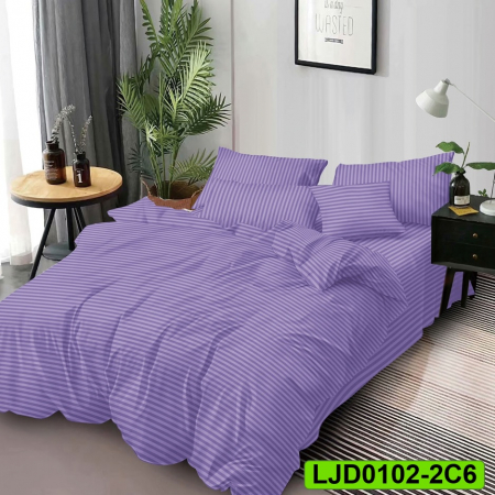 Lenjerii Damasc - Lenjerie Damasc pentru pat dublu, 6 piese, LJD0102-2C6