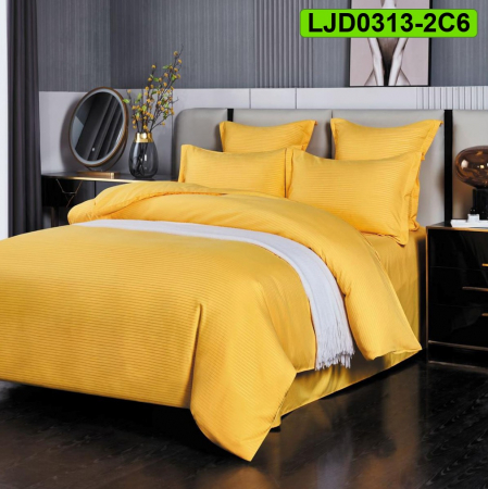 Lenjerii Damasc - Lenjerie Damasc pentru pat dublu, 6 piese, LJD0313-2C6