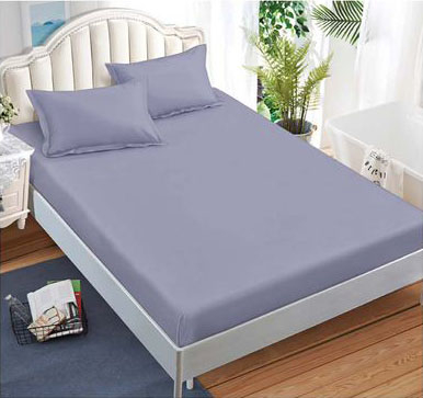 Lenjerii finet - Lenjerie finet uni pentru pat simplu, 4 piese, cearsaf cu elastic, LFU0177-1E4