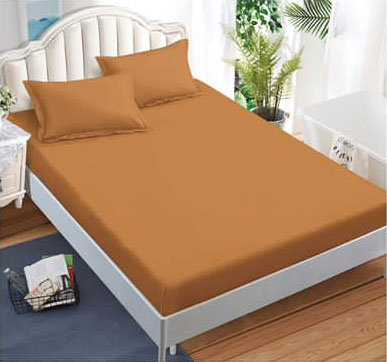 Lenjerii finet - Lenjerie finet uni pentru pat dublu, 6 piese, cearsaf cu elastic, LFU0190-2E6