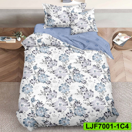 Lenjerii finet - Lenjerie finet pentru pat simplu, 4 piese, cearsaf clasic, LJF7001-1C4