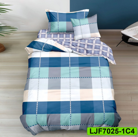 Lenjerii finet - Lenjerie finet pentru pat simplu, 4 piese, cearsaf clasic, LJF7025-1C4